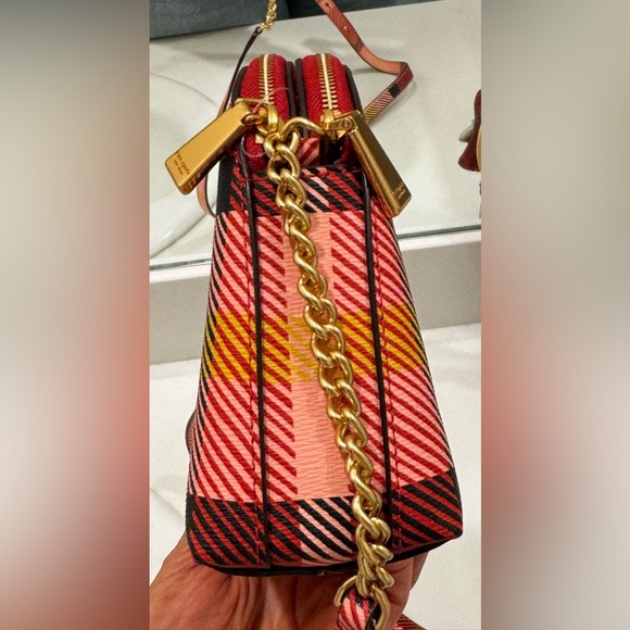 Kate Spade Morgan Museum Plaid Dome Crossbody with dust bag NWOT - Picture 9 of 14